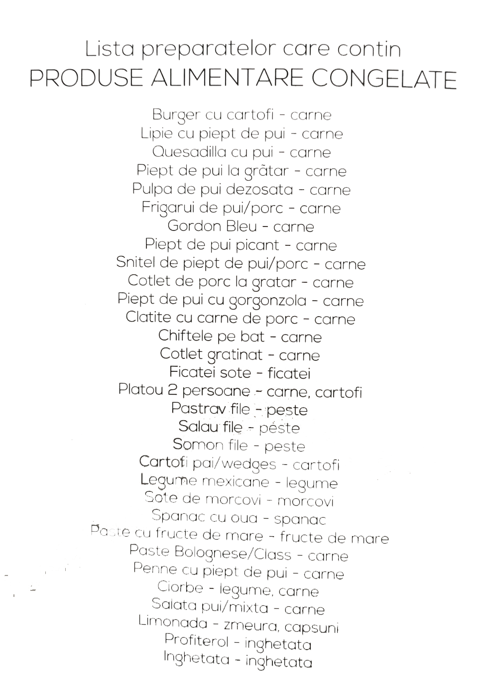 Produse congelate